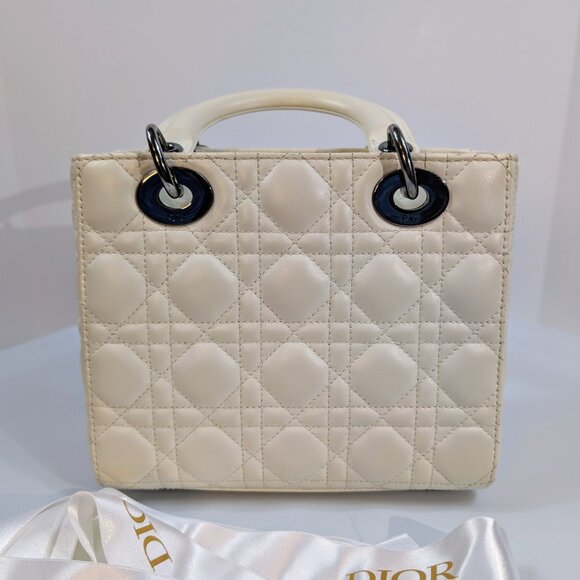 Dior Lady Dior Ivory My ABCDior Bag in Cannage Lambskin - Picture 3 of 16